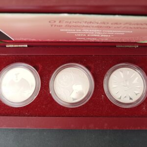 2004 -Coleção de moedas 8€ - O Espetáculo do Futebol - UEFA Euro 2004