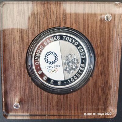 2020 – Moeda 1000 yen Jogos Olímpicos de Tóquio – Wrestling