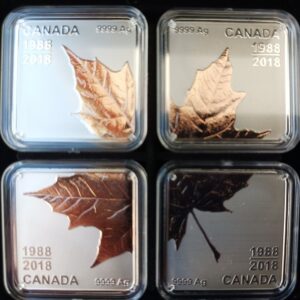 2018 - Coleção de moedas de 3 dólares canadianas