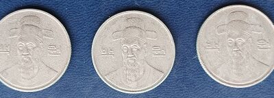 Moedas da Coreia do Sul de 100 won