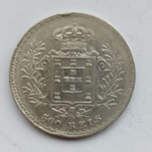 Moeda 500 reis de 1891 D. Carlos I
