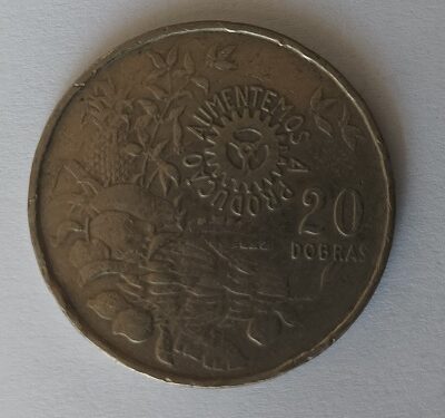 Moeda 20 dobras S. Tomé e Príncipe