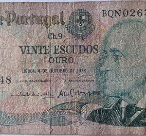Nota de 20 escudos - Chapa 9