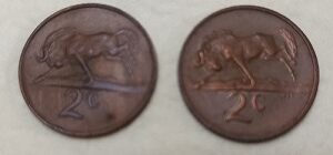 Moedas de 2 centimos - Africa do Sul