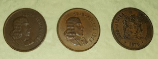 Moedas de 1 cêntimo – Africa do Sul