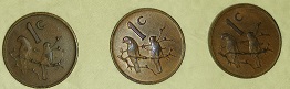 Moedas de 1 cêntimo - Africa do Sul