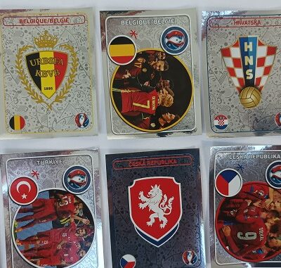 Cromos brilhantes Panini do Euro – 2016