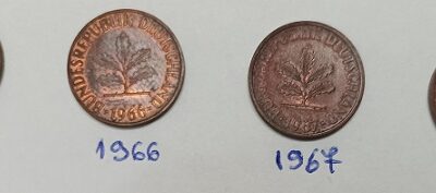 Moedas 1 pfenning – RFA