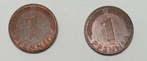 Moedas 1 pfenning - RFA