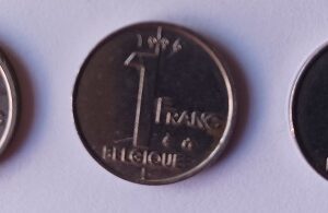Moedas de 1 franco da Belgica
