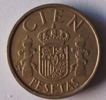 Moeda de 100 pesetas de 1984