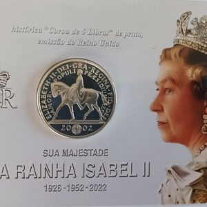 Moeda de 2002 "Coroa de 5 Libras" Reino Unido
