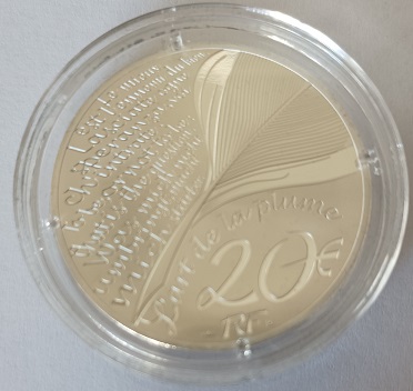 Moeda 20€ L´art de la Plume – Molière