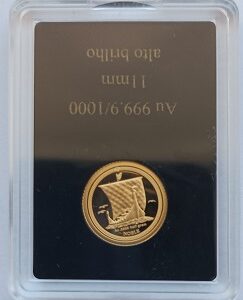 Moedas de ouro modernas (2021-2022) Moeda de ouro noble da Ilha de Man