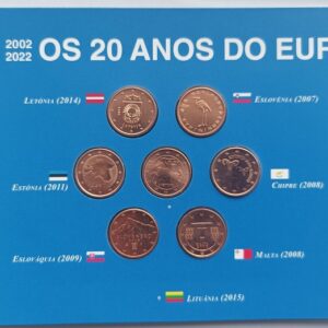 2022 - A moeda do mês - Janeiro 2022 - 20 anos de euro