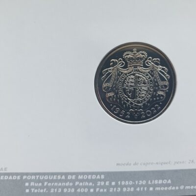 2022 – Moeda do mês – Abril 2022 – Jubileu de Platina da Rainha Isabel II- Moeda 5 libras Reino Unido.