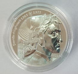 Moeda 20€ - ART DE LA PLUME - Dant Alighieri