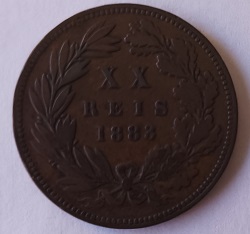Moeda de XX réis de 1888