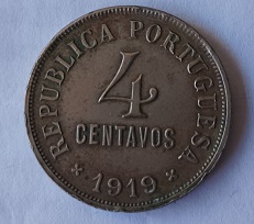 Moeda 4 centavos de 1919