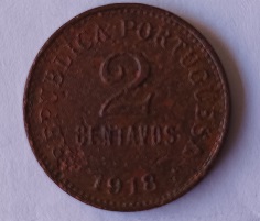 Moeda de 2 centavos de 1918