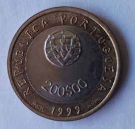 Moeda de 200 escudos de 1999 da Unicef
