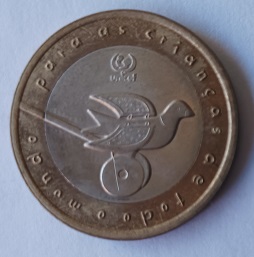 Moeda de 200 escudos de 1999 da Unicef