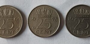 Moedas de 25 cent dos Países Baixos