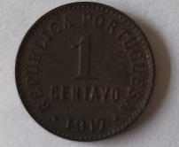 Moeda de 1 centavo de 1917