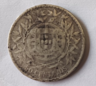 Moeda de 50 centavos de 1916