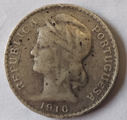 Moeda de 50 centavos de 1916