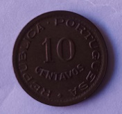 Moeda de 10 centavos de 1949 Angola – República Portuguesa