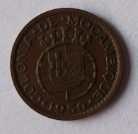 Moeda 20 centavos Moçambique 1950