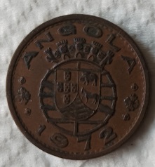 Moeda 1$00 Angola de 1973