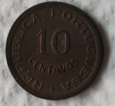Moeda 10 centavos 1948 – Angola – República portuguesa
