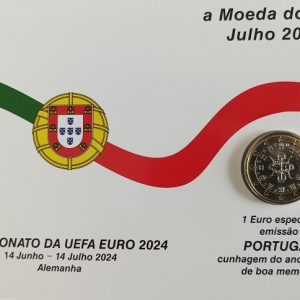 Moeda do mês - Julho - 1€ Portugal 2016 - Campeonato da UEFA euro 2024