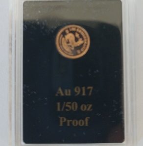 Moedas de ouro modernas (2023-2024) - Moeda ouro 1/50 oz Krugerrand - África do Sul
