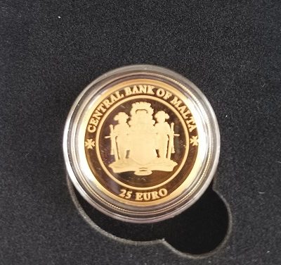 Moeda ouro 25€ – Malta – 2025 – Papa Francisco