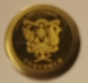 Moeda ouro – Barbados – 10 dólares – Thomas Jefferson – 250 anos de independência